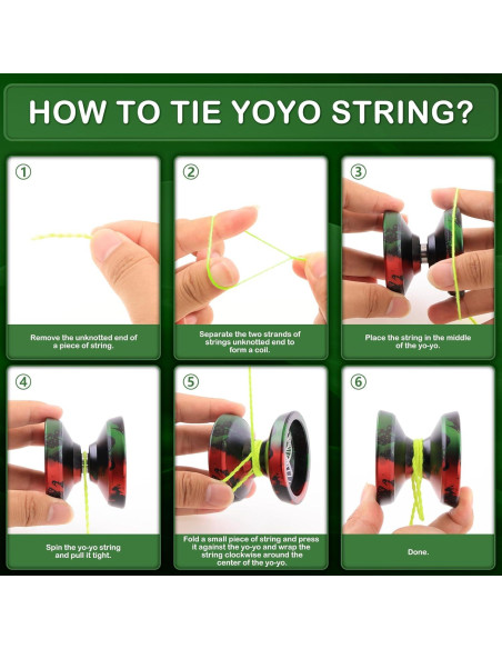 Yoyo Profesional WATIEOBOO para Niños y Adultos - Negro Verde Rojo
