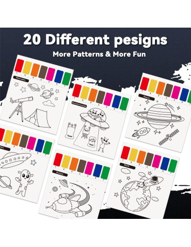 Libro de Pintura Acuarela YMluky para Niños 20 Páginas