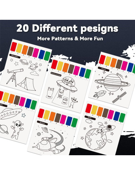 Libro de Pintura Acuarela YMluky para Niños 20 Páginas