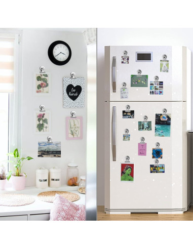 Clips Magnéticos FINDMAG 12 Piezas Acero Inoxidable Plateado