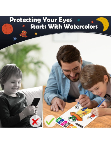 Libro de Pintura Acuarela YMluky para Niños 20 Páginas