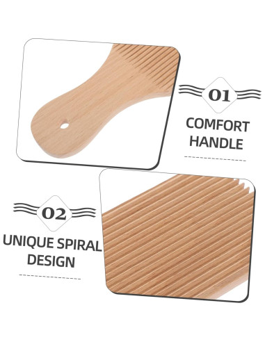 Tablero de Gnocchi de Madera Alipis 24x7cm Ergonómico