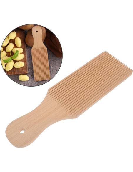 Tablero de Gnocchi de Madera Alipis 24x7cm Ergonómico