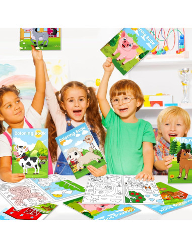 24 Libros para Colorear de Animales de Granja Lionoble