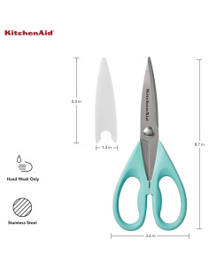 Tijeras de cocina KitchenAid Aqua Sky 22.1 cm acero inoxidable 2