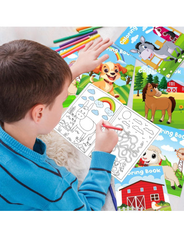 24 Libros para Colorear de Animales de Granja Lionoble