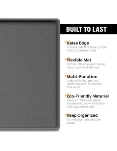 Alfombrilla de Silicona TigeJoy 22x19" A Prueba de Agua 2