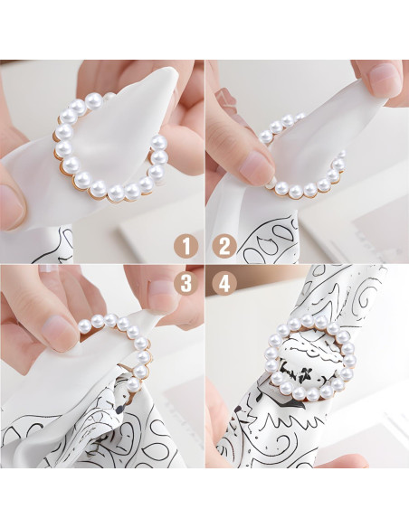 4 Clips de Anillo para Bufanda Tasodin - Elegantes y Versátiles