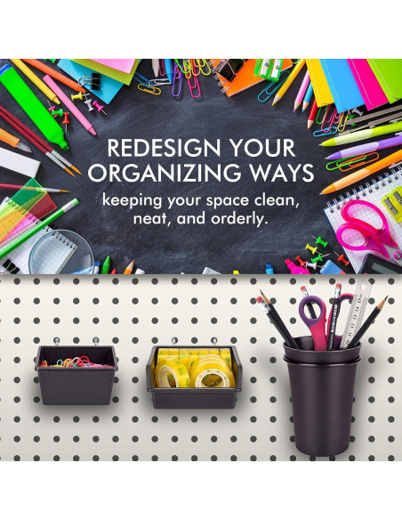 G.CORE 12 Piezas Contenedores y Tazas para Tablero Perforado