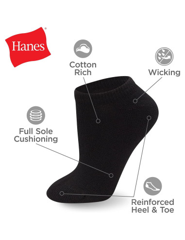 Calcetines No-Show Hanes Cool Comfort Mujeres 14 Piezas