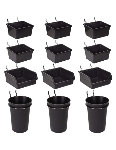 G.CORE 12 Piezas Contenedores y Tazas para Tablero Perforado