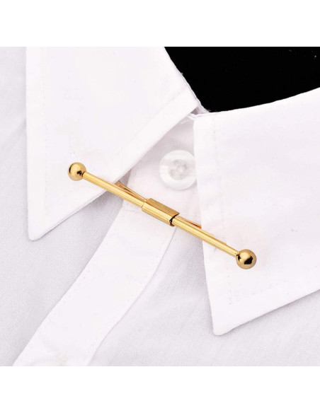 Conjunto de Pinzas para Corbata YYBONNIE 3PCS Plata/Oro/Negro