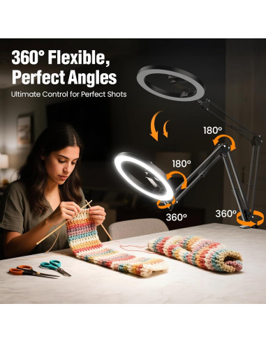 Luz de Anillo Evershop 18W con Trípode y Soporte para iPhone