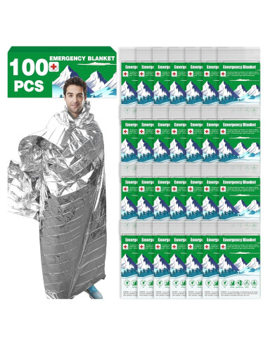 Manta Térmica de Emergencia CXYARY 100 Pcs Mylar 213x132 cm