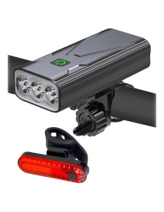 Juego de luces para bicicleta Genérico LED recargable 1200 lúmenes