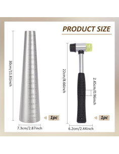 Conjunto de Medidores de Mandril para Pulseras BENECREAT 30cm 2