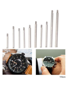 Kit de Tornillos de Correa de Reloj Naroote 100pcs Metal 10 Tamaños 2