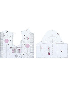 Regla de Diseño de Moda YICBOR 23.3x40.5 cm para Blusas 2