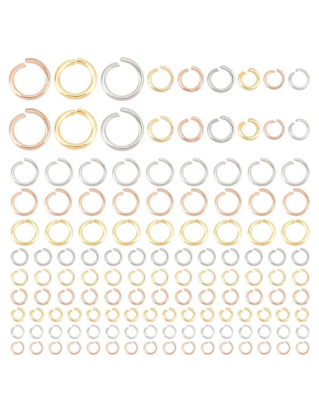 Anillas Abiertas de Acero Inoxidable UNICRAFTALE 450 Piezas