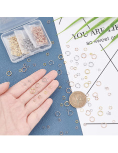 Anillas Abiertas de Acero Inoxidable UNICRAFTALE 450 Piezas 2