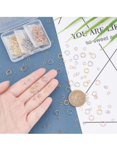 Anillas Abiertas de Acero Inoxidable UNICRAFTALE 450 Piezas