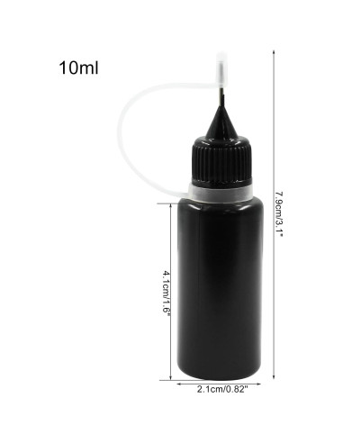 Botellas Aplicadoras de Precisión Bivethoi 15ml - 10 Piezas