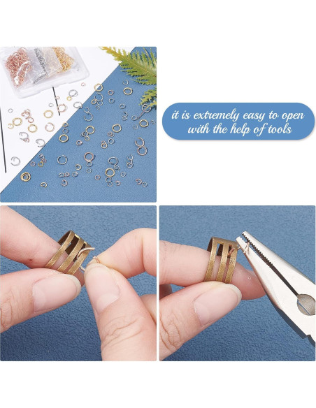 Anillas Abiertas de Acero Inoxidable UNICRAFTALE 450 Piezas