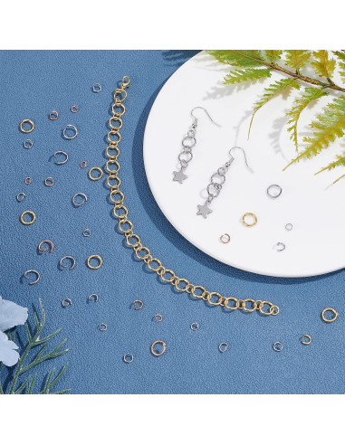 Anillas Abiertas de Acero Inoxidable UNICRAFTALE 450 Piezas