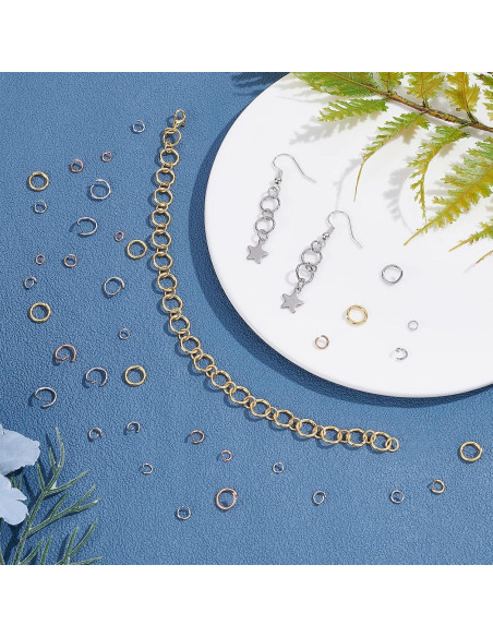 Anillas Abiertas de Acero Inoxidable UNICRAFTALE 450 Piezas