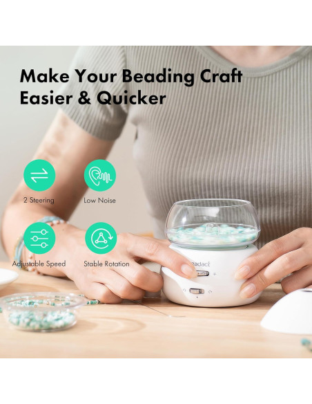 Moldeador de Perlas Eléctrico Beadact 2-en-1 con Agujas y Hilo