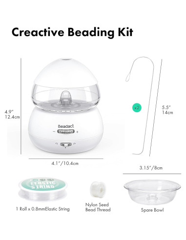 Moldeador de Perlas Eléctrico Beadact 2-en-1 con Agujas y Hilo