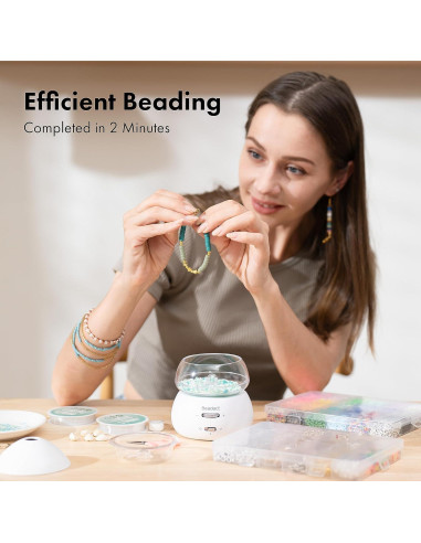 Moldeador de Perlas Eléctrico Beadact 2-en-1 con Agujas y Hilo