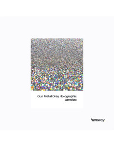 Brillo Ultrafino Hemway 130g Gris Metalizado Holográfico 2