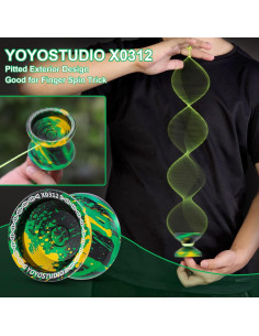 Yoyo Profesional YoYoStudio X0312 para Trucos - Negro Verde 2