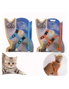 Conjunto Arnés y Correa para Gatos Gizhome Ajustable Nylon