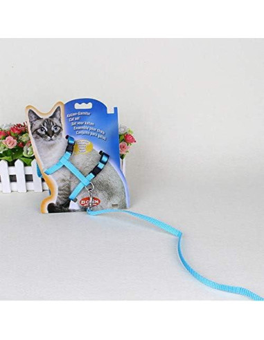 Conjunto Arnés y Correa para Gatos Gizhome Ajustable Nylon