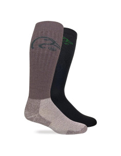 Calcetines de bota altos para hombres Ducks Unlimited - 2 pares de lana merino y forro