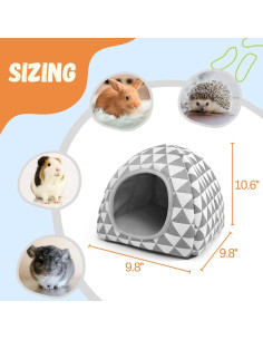 Escondite para Cobayas TiereCare Lavable 32.9x27.1cm Gris/Azul 2