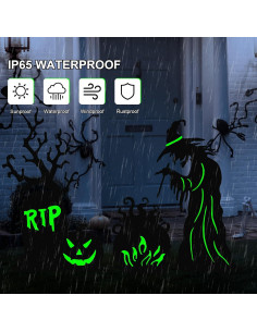 Carteles de Jardín Halloween BRIGHTDECK - 3 Estacas Metal Fluorescentes 2
