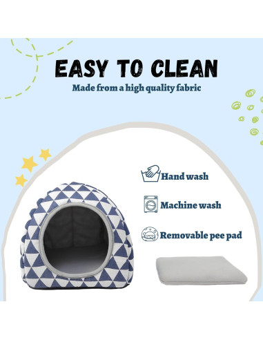 Escondite para Cobayas TiereCare Lavable 32.9x27.1cm Gris/Azul