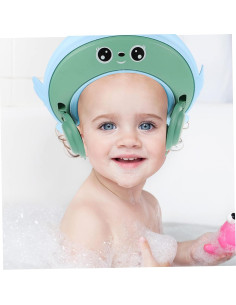 Gorro de Ducha Ajustable Ipetboom para Niños - Azul Cielo 2