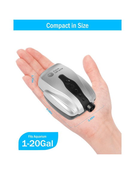Bomba de Aire AquaMiracle AP2100 para Acuarios 3.79-75.71L