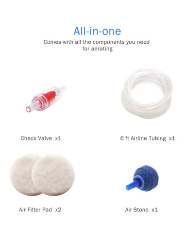 Bomba de Aire AquaMiracle AP2100 para Acuarios 3.79-75.71L