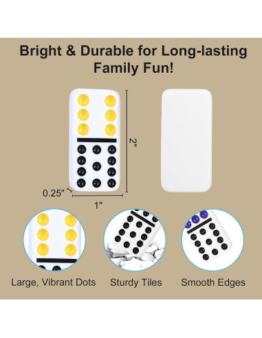 Juego de Dominó Mexicano BATURU 91 Fichas con Estuche