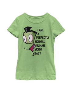 Camiseta Niñas Nickelodeon Invader Zim Manga Corta Verde