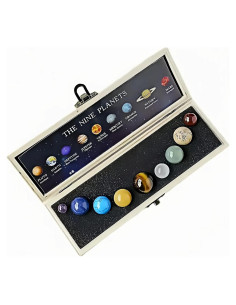 Colección de Cristales del Sistema Solar L&A - 9 Gemas Naturales