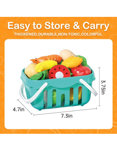 Juego de Cocina para Niños 130 Pcs Funpynani Turquesa