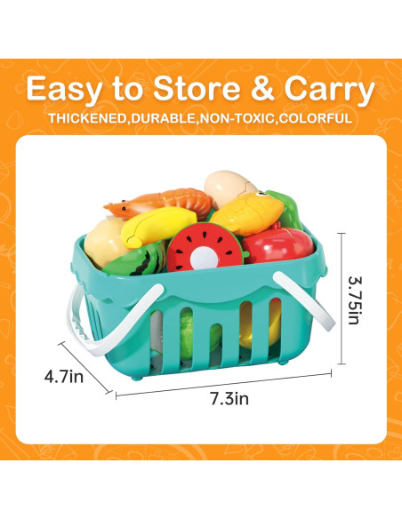 Juego de Cocina para Niños 130 Pcs Funpynani Turquesa