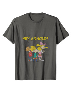 Camiseta Hey Arnold Nickelodeon Hombre Clásica 136g