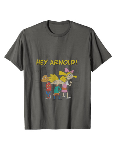 Camiseta Hey Arnold Nickelodeon Hombre Clásica 136g